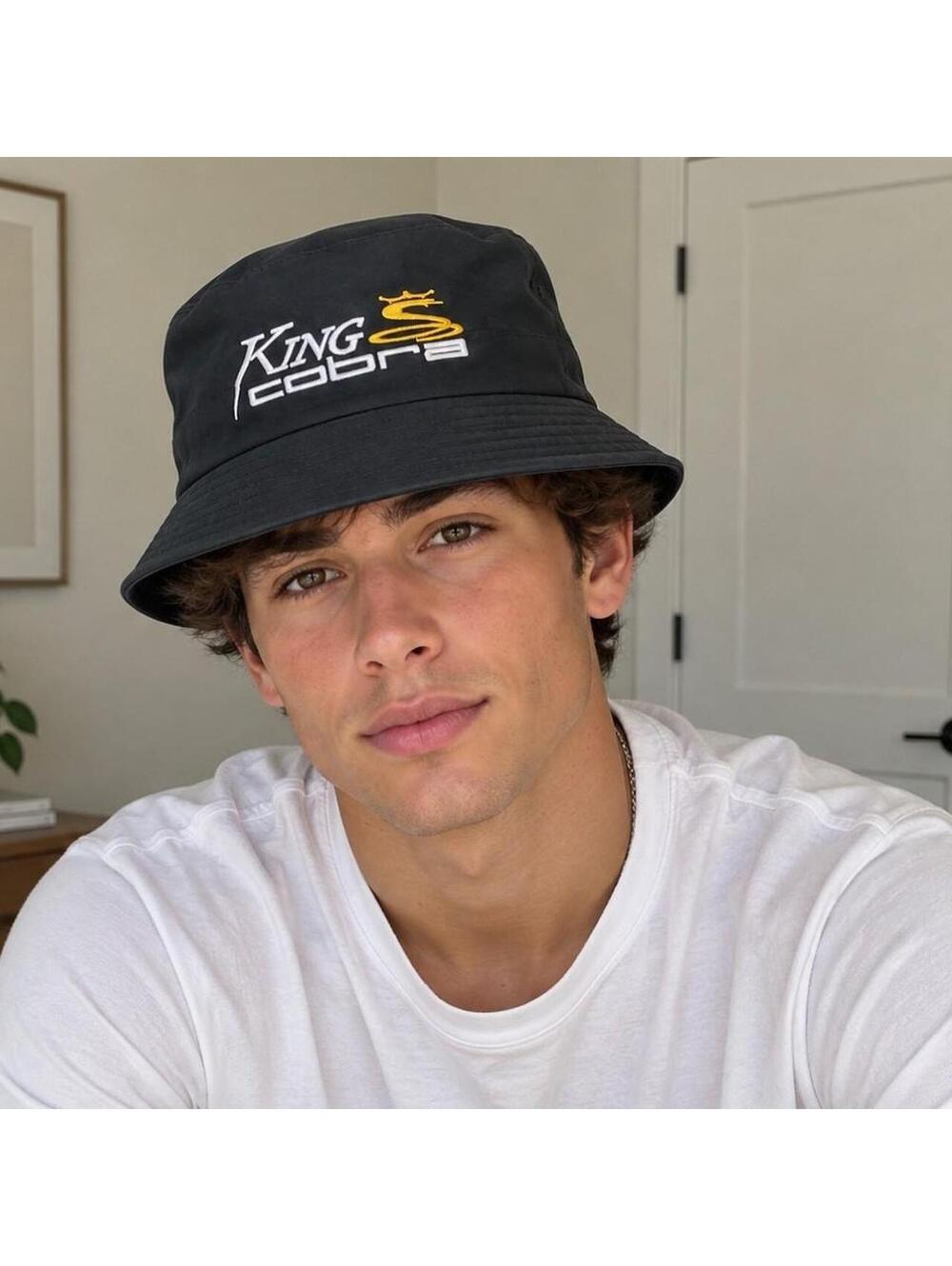 King Cobra Black Embroidered Bucket Hat L/XL